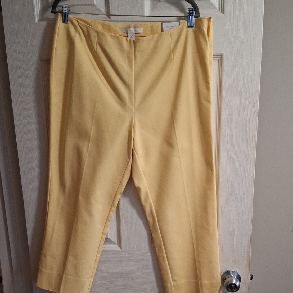 Yellow Women's Crop Pants